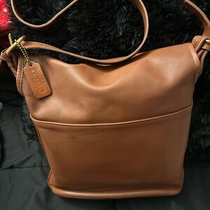 Coach Tan Leather Shoulder Bag